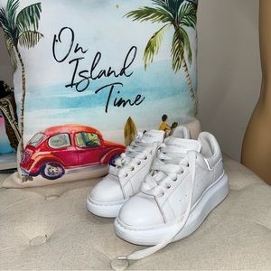 Alexander McQueen 100% authentic girls white sneakers size 32